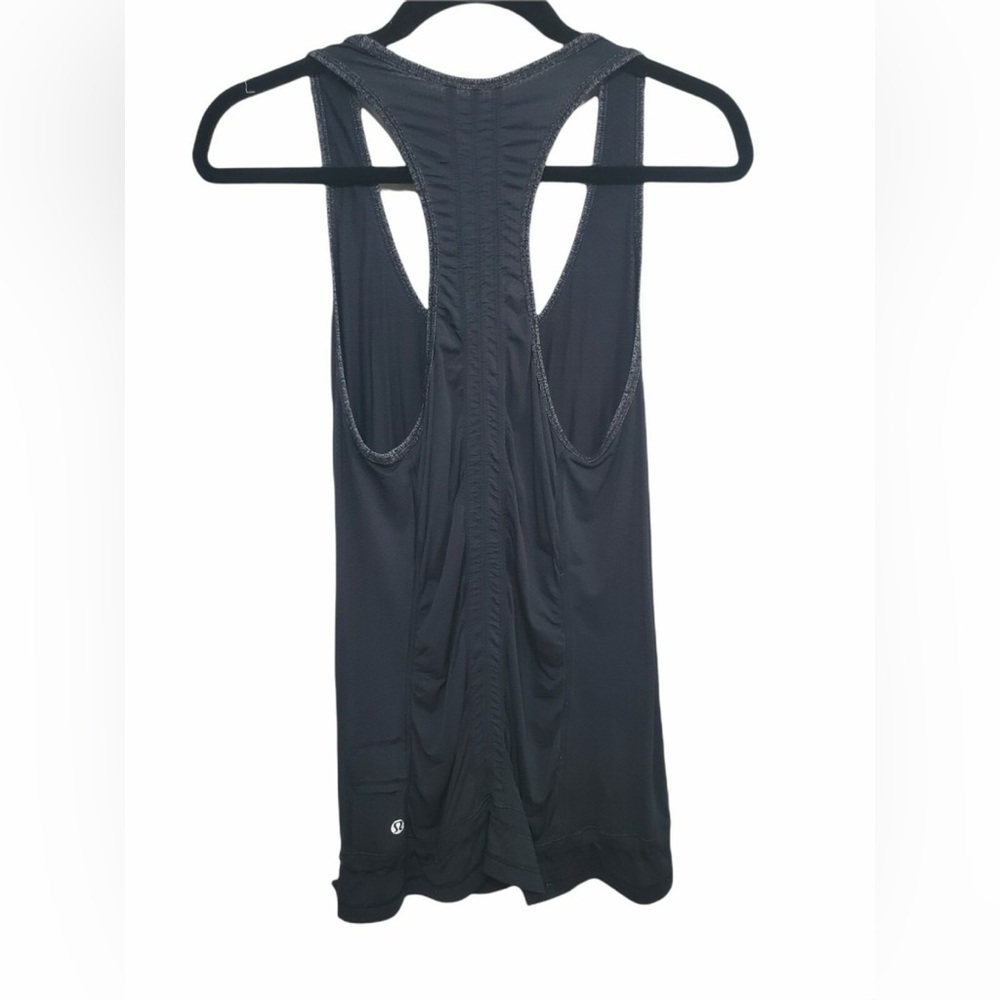 Lululemon Women's Tank Top Racer Back Cinch Waist Black Size 6